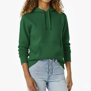 Sweat à capuche en molleton 100% coton imprimé sur mesure pour femmes, respirant, séchage rapide, tendance, entraînement, sans cordon, logo frontal pour - Product Image 2