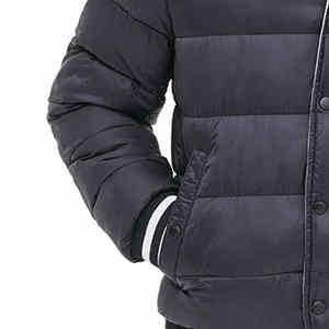 Chaqueta acolchada de hombre de ventas directas de fábrica de fabricante alto, chaqueta acolchada de estilo callejero con cuello levantado de sublimación de etiqueta privada - Product Image 4