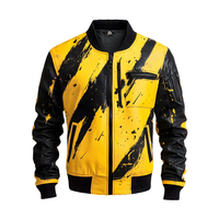 Veste zippée au design élégant pour hommes avec impression par sublimation Logo personnalisé Vêtements d'extérieur chauds légers et durables