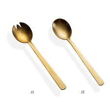 Cuillère à fourchette en laiton la plus vendue et cuillère en laiton poli brillant et de meilleure qualité fourchette en laiton de taille personnalisée pour la salade - Product Image 6