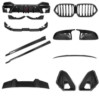 Alerón Delantero, Difusor Trasero, Faldones Laterales, Alerón Trasero/Techo y Rejilla de Fibra de Carbono Estilo S de Alta Calidad para BMW X6 G06 Lci 2024+