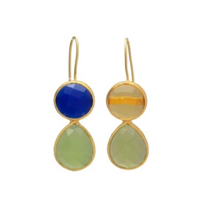 New Design Trendy <b>Earrings</b> <b>Women</b> Jewelry Set 18k Gold Plated Brass Multistone Hook <b>Earring</b> Sets - Product Image 1