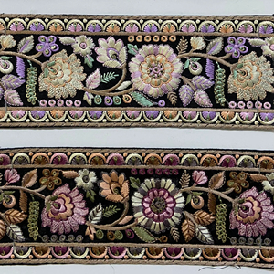 ผ้าลูกไม้ผ้าฝ้ายเนื้อบางละเอียดปักจากฝรั่งเศสสำหรับการตัดเย็บงานฝีมือและการตัดเย็บเสื้อผ้าแบบ DIY ประดับลูกไม้หรูหรา - Product Image 1