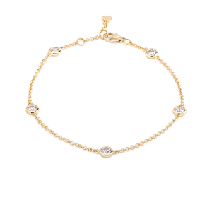 Pulsera Constelación con Diamante Cultivado en Laboratorio de 0.5 CT, Certificado IGI, Cadena Delicada de Oro Blanco de 10KT, para Boda o Compromiso, Lujo Minimalista - Product Image 6