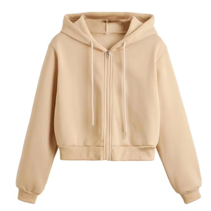 Sudadera Corta con Capucha Personalizada para Mujer, Transpirable, de Secado Rápido, Cómoda, de Algodón para Invierno, Ropa Urbana - Product Image 2