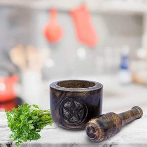 Wooden <b>Mortar</b> and Pestle Garlic Masher Hand Grinder Crusher Kitchen Gadgets Masala <b>Mixer</b> Manual Bowl Seasonings Pill Crusher - Product Image 5