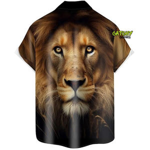 Chemise Hawaïenne Unisexe Personnalisée CATCHY GEARS OEM en Twill Sublimé Spandex/Polyester Style Urbain 3D Séchage Rapide - Product Image 4
