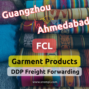 Transporte de Mercancías de Ropa FCL de Guangzhou a Ahmedabad, DDP - Product Image 2
