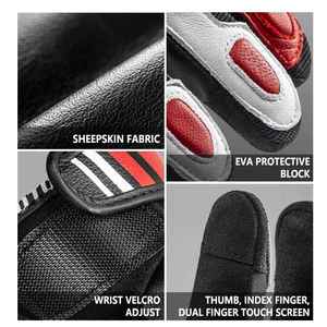 Gants d'équitation d'été respirants et antidérapants pour hommes et femmes Gants de moto en cuir de mouton Off-Road for Off-Road Riding - Product Image 2