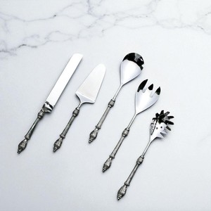 Ensemble de couverts en laiton de qualité lourde avec poignées antiques paquet cadeau fait main pour Noël et Thanksgiving d'Inde - Product Image 1