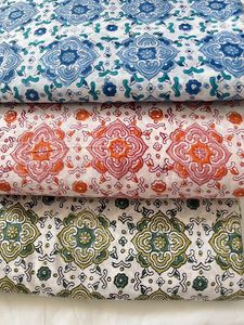 ผ้าคอตตอนสไตล์อินเดียสำหรับการตัดเย็บเสื้อผ้าและงานประดิษฐ์พิมพ์ลายดอกไม้ทรงหลวมผ้าสำหรับใส่วิ่ง - Product Image 2