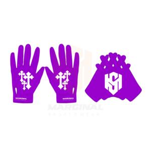 Gants de football américain pour jeunes, antidérapants, avec poignées, fabrication OEM en gros, design personnalisé, doigts entiers, ajustables - Product Image 1