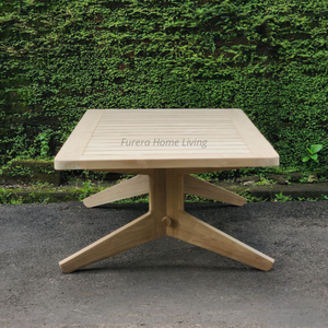 โต๊ะกาแฟไม้สักเนื้อแข็งสไตล์โมเดิร์นเฟอร์นิเจอร์กลางแจ้งทรงสี่เหลี่ยมอเนกประสงค์สำหรับอพาร์ทเมนต์ชายหาดโรงแรมห้องนั่งเล่น - Product Image 3