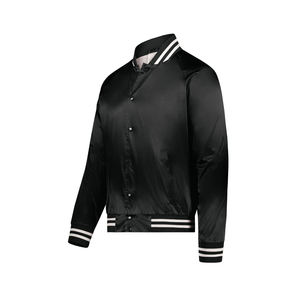 Chaquetas de satén de manga larga hechas en fábrica directa para adultos 2024 Chaqueta de satén de poliéster más vendida para hombres - Product Image 1