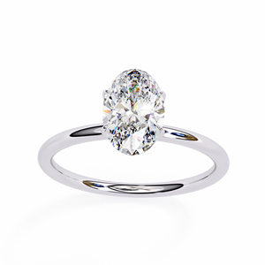 ได้รับการรับรอง cvpht VVS แหวนเพชรรูปวงรีสำหรับผู้หญิงขนาด14K/18K แหวนทองล้วนสำหรับเครื่องประดับที่ผ่านการรับรอง - Product Image 3