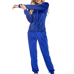 Conjuntos Deportivos de Terciopelo de Algodón para Mujer, Sudadera con Capucha y Pantalones Jogger, Ropa Casual de Calle, Conjunto de 2 Piezas, Logotipo Personalizado, Venta al Por Mayor de Fábrica - Product Image 5