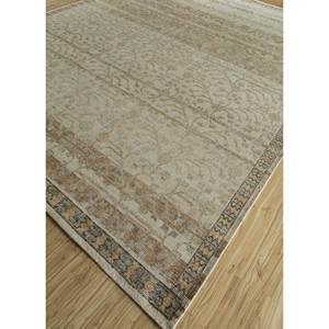 พรมขนสัตว์ถักมือ Erbe สีเบจและสีน้ำตาลลายดอกไม้สไตล์โบโฮสำหรับห้องนั่งเล่น ห้องโถง ขนาด 9x12 ฟุต รูปทรงสี่เหลี่ยมผืนผ้า สำหรับวัยรุ่น-GS-1017 - Product Image 2