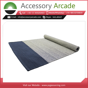 El exportador indio ofrece una alfombra de Yoga a rayas de algodón con embalaje personalizado de alta calidad a precio mayorista - Product Image 6