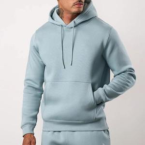 เสื้อฮู้ดสีพื้นสำหรับผู้ชาย เสื้อสเวตเชิ้ตผ้าคอตตอนผสมคุณภาพพรีเมียมสำหรับชุดลำลองสตรีทแวร์ เสื้อฮู้ดผู้ชายและกางเกงวอร์มแทรคสูท - Product Image 2