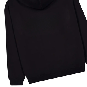 เสื้อฮู้ดดี้สีดำล้วนทรงโอเวอร์ไซส์สำหรับผู้ชาย ผ้าฝ้ายเนื้อนุ่ม สไตล์ลำลอง สตรีทแวร์ ใส่ได้ในฤดูหนาว อุ่นสบาย แขนยาว แบบพื้นฐาน - Product Image 6