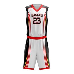 Ensemble de maillots de basket-ball réversibles en polyester de haute qualité Prix de gros à faible coût Personnalisable Nom de l'équipe Impression Plus Size Option - Product Image 5