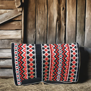 Manta de sillín de mezcla de lana occidental hecha a mano para caballos durante todo el día Trail Show o uso de Rancho Forro de polialgodón - Product Image 3