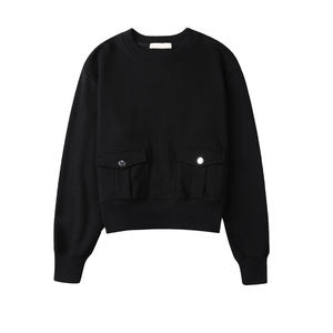 Women's Cotton <b>Crewneck</b> Sweatshirts Quick Dry Breathable Soft Pullover Long Sleeves Hooded Regular Fit for Winter OEM Service - Product Image 4