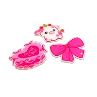 Plaque d'Extension de Cils Magnétique en Acrylique de Marque Privée Palette de Pétale de Rose Fleur Carrée Outil de Beauté Durable-Vache Fraise
