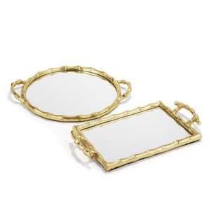 Table d'appoint en aluminium avec miroir, plateau moderne pour la maison, la chambre à coucher, la salle d'accueil, le salon, le restaurant et le bar - Product Image 5