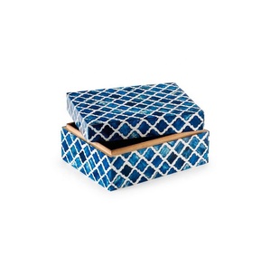 Boîte à bijoux fantaisie, boîte à bijoux en incrustation d'os, couleur personnalisée, boîte de rangement pour collier, boîte à bijoux 100% faite à la main, polissage élevé - Product Image 3