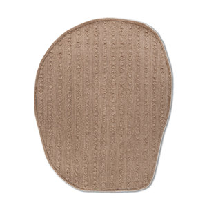 พรมขนสัตว์ทอมือสีเบจน้ำตาล รุ่น TOD-45024 สำหรับตกแต่งบ้าน ห้องนั่งเล่น ทางเดิน รูปทรงสี่เหลี่ยมผืนผ้า ลายทางแบบจิ๊กซอว์ - Product Image 1