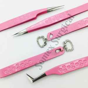 Pinces à épiler pour extensions de cils en acier inoxydable les plus vendues, nouveau design élégant pour la vente en gros, pinces à épiler pour extensions de cils de haute qualité - Product Image 6