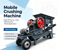 Installation mobile de concassage à mâchoires pour roches montagneuses avec réglage hydraulique et unité de criblage compacte