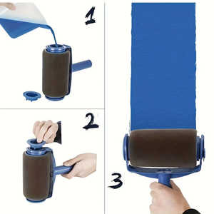 Ensemble de 6 rouleaux à peinture en mousse de qualité DIY, comprenant des rouleaux et des pinceaux pour les coins, pour la peinture murale à domicile - Product Image 3