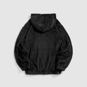 Custom Cute Hoodie Bear Fluffy Sudadera con capucha de terciopelo Hoddie Teddy Chenille cepillo de dientes bordado Sudadera con capucha de alta calidad - Product Image 5