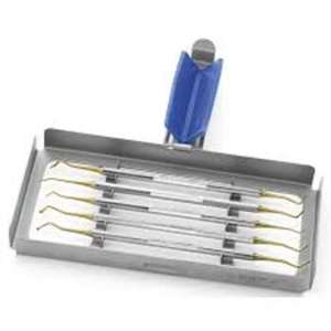 Instruments de remplissage dentaires composites Ensemble détartreur de 5 pièces avec cassette de stérilisation Ensemble dentaire instruments chirurgicaux - Product Image 1