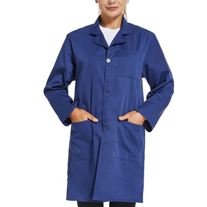 เสื้อโค้ทสำหรับห้องแล็บทางการแพทย์แบบติดกระดุมสำหรับแพทย์โรงพยาบาลทันตแพทย์ชุดพยาบาล - Product Image 1