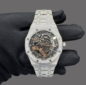 Nuevo de alta calidad personalizado totalmente helado Outt Acero inoxidable cuarzo Moissanite diamante VVS diamantes negocio de moda - Product Image 1