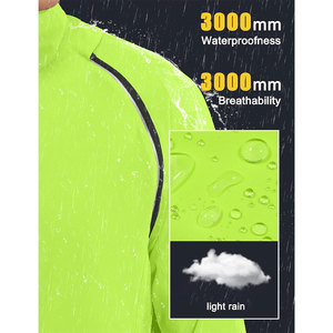 Personnalisable léger hommes course coupe-vent veste fermeture éclair imperméable bandes réfléchissantes broderie impression Options sport - Product Image 5
