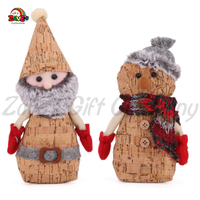 Zaves 6 pouces Zaves 6 pouces poupées en peluche mignonnes père noël bonhomme de neige avec chapeau écharpe gants décoration de maison de noël pour bureau
