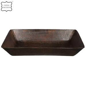 Fregaderos de cobre de diseñador de cocina Fregaderos de cobre individuales Fregaderos de cobre de metal personalizados - Product Image 2