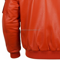 Veste Homme Tendance en Cuir Rouge, Respirante, Légère et Durable, avec Fermeture Éclair, Col Mandarin et Doublure en Viscose, Idéale pour l'Été