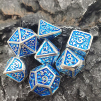 Jeu de dés polyédriques en métal pour jeux de rôle, jeux de société D20, DND