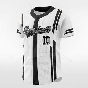 Maillot de baseball pour homme adulte à col rond personnalisable de haute qualité 100% polyester, séchage rapide, respirant, confortable - Product Image 3