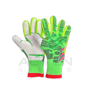 Gants de gardien de but de football en nylon professionnel Gants de football personnalisés avec logo et conception avec protection Tricot en latex - Product Image 4
