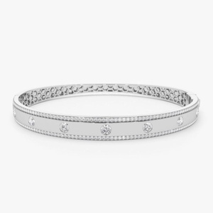 สร้อยข้อมือ zircon ทรงกลมสีทอง10K ได้รับการรับรองจาก IGI เครื่องประดับอมตะหรูหราสำหรับผู้หญิง - Product Image 2