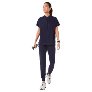 Conjunto de Top y pantalón Conjuntos de uniformes Scrubs Mangas cortas Uso Logotipo personalizado Estilo Jogger Conjuntos de uniformes Scrubs Cuidado fácil - Product Image 4