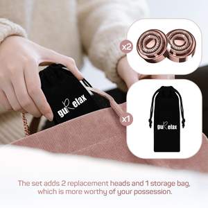 Depiladora Facial Recargable e Indolora para Mujer, Afeitadora Facial de Doble Cuchilla con 2 Cabezales de Repuesto para Mejillas y Barbilla - Product Image 6