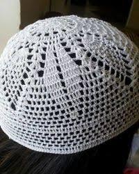 หมวก kufi ถักโครเชต์อิสลามสไตล์อาหรับหมวกสวดมนต์ผ้าแจ็คการ์ดหมวกมุสลิม kufi สำหรับผู้ชายทำด้วยมือ - Product Image 6