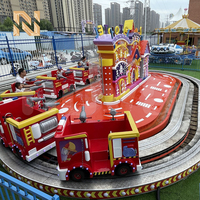 Train électrique sur rail Nova Rides pour 12 passagers, en PRFV, pour enfants, thème Petit Pompier, manèges pour enfants, manèges de parc d'attractions, prix